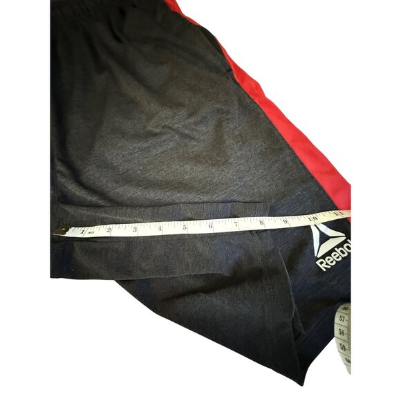 Reebok Mens Athletic Shorts Med Black & Red With Drawstring Waist - Picture 11 of 16